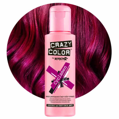 Crazy Color Semi Permanent Vegan Hair Colour Cream - Cyclamen 41 - 100ml