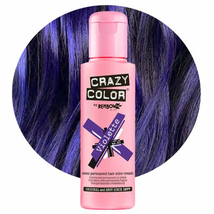 Crazy Color Semi Permanent Vegan Hair Colour Cream - Violette 43 - 100ml