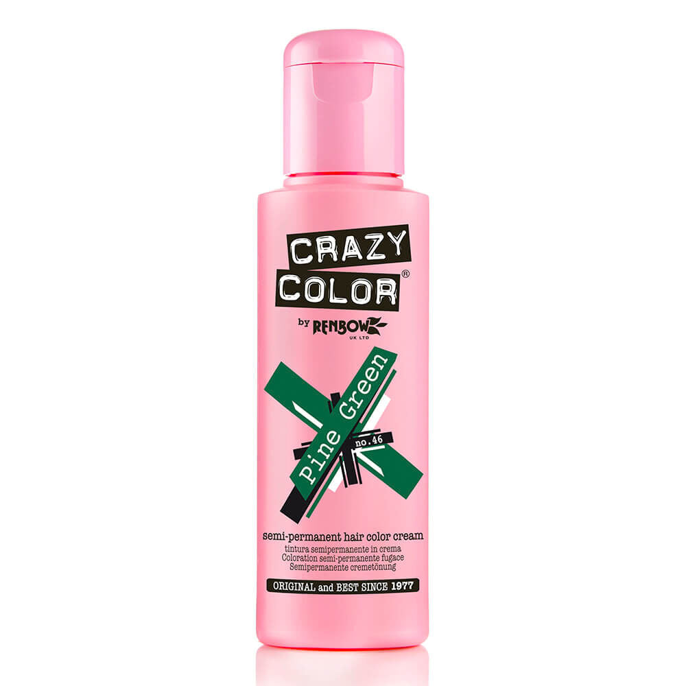 Crazy Color Semi Permanent Vegan Hair Colour Cream - Pine Green - 100ml