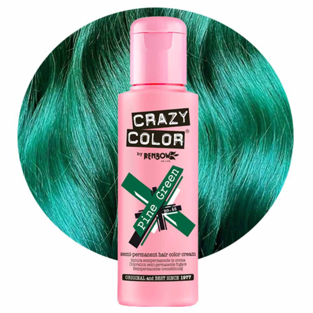 Crazy Color Semi Permanent Vegan Hair Colour Cream - Pine Green - 100ml