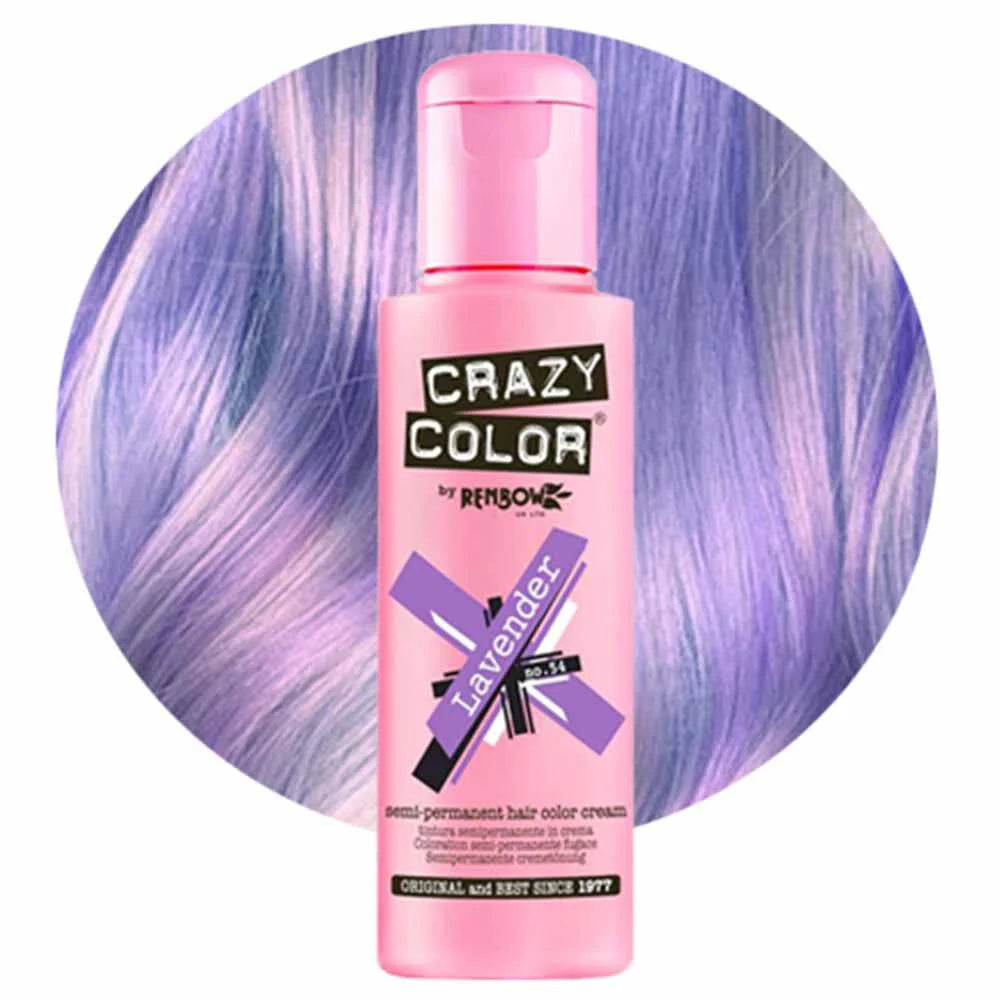 Crazy Color Semi Permanent Vegan Hair Colour Cream - Lavender - 100ml