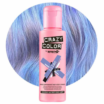 Crazy Color Semi Permanent Vegan Hair Colour Cream - Lilac - 100ml