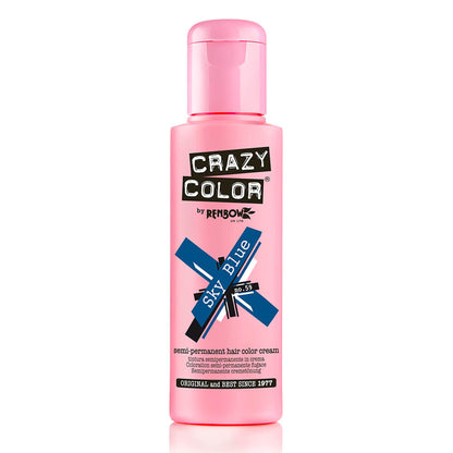 Crazy Color Semi Permanent Vegan Hair Colour Cream - Sky Blue 59 - 100ml