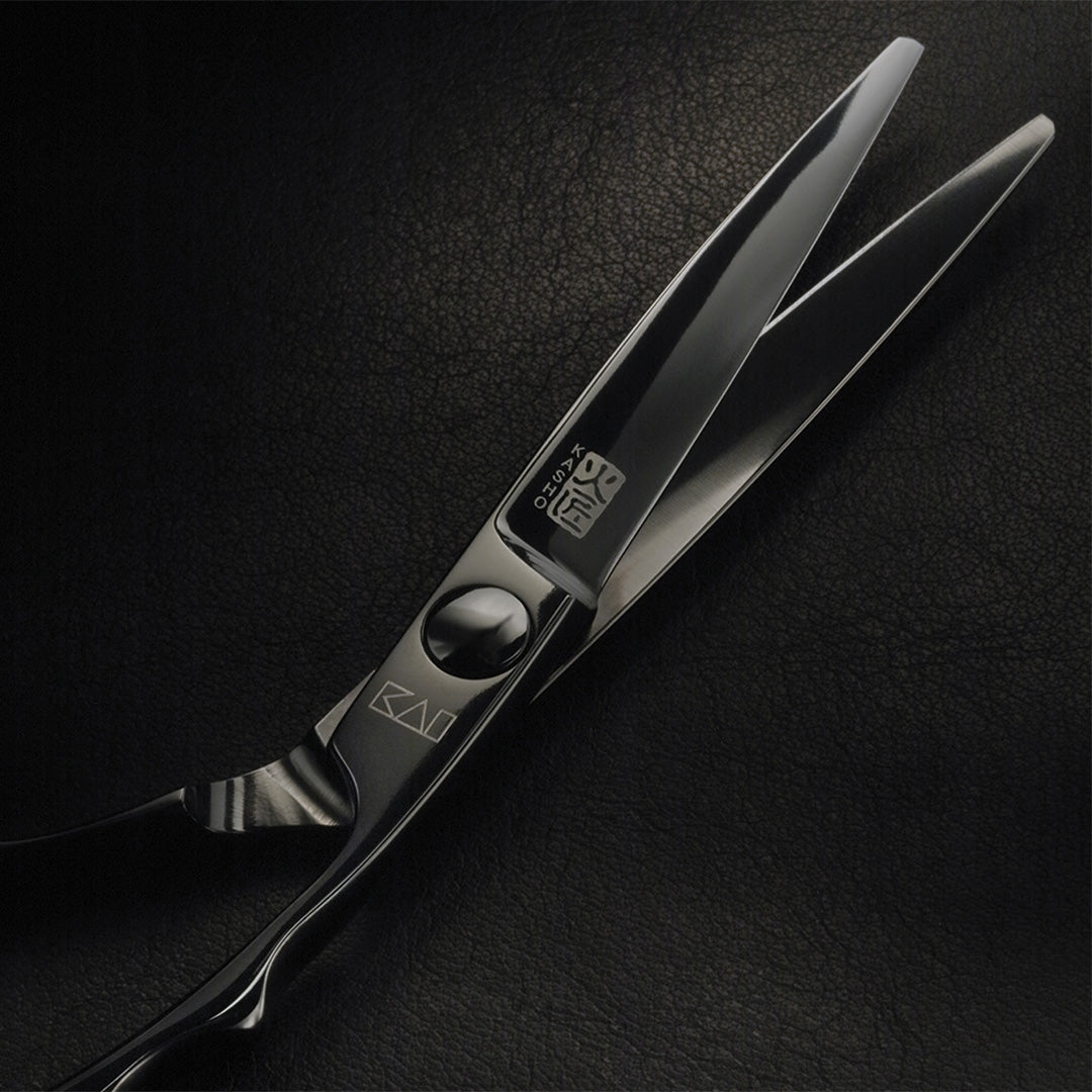 Kasho Silver Series Black 5.5in Offset Scissor