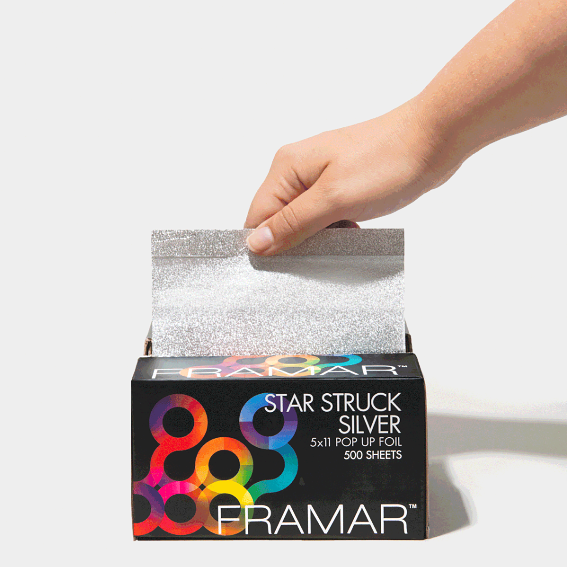 Framar Foil It Star Struck Silver Pop Up Foil Sheets x 500 (28cm x 13cm)