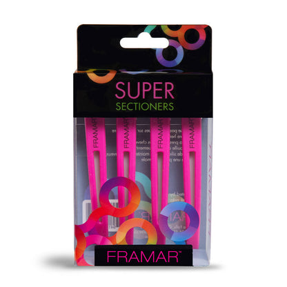 Framar Super Sectioners Clips x 4 Pink