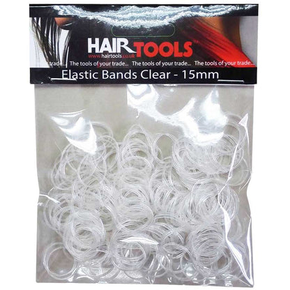 Hair Tools Clear Elastic Bands 15mm Pack of 300