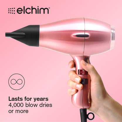 Elchim 3900 Healthy Ionic Hairdryer Metallic Venetian Rose