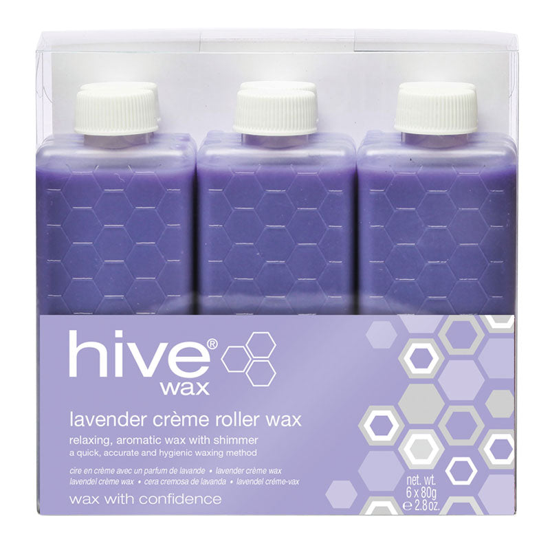 Hive Roller Depilatory Refills Lavender Crème Wax (6 x 80g)