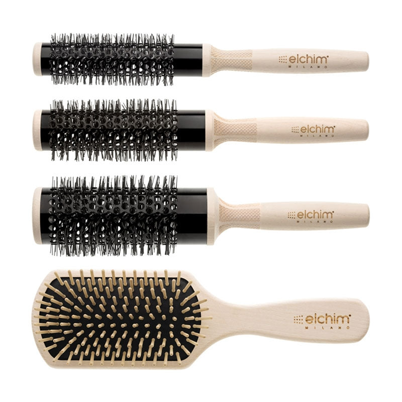 Elchim Wooden Brush Set x 4