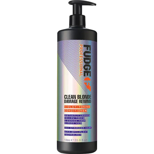 Fudge Professional Clean Blonde Damage Rewind Violet-Toning Conditioner 1 Litre