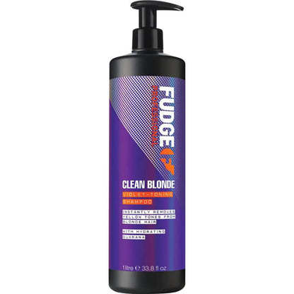 Fudge Professional Clean Blonde Violet-Toning Shampoo 1 Litre