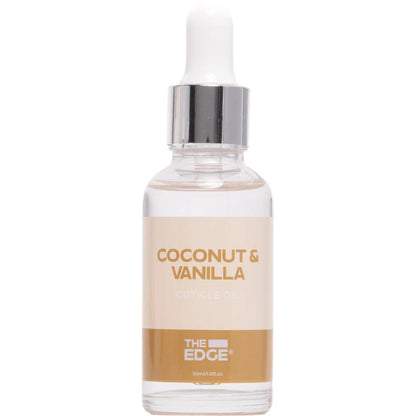 The Edge Coconut & Vanilla Cuticle Oil Dropper Bottle 30ml