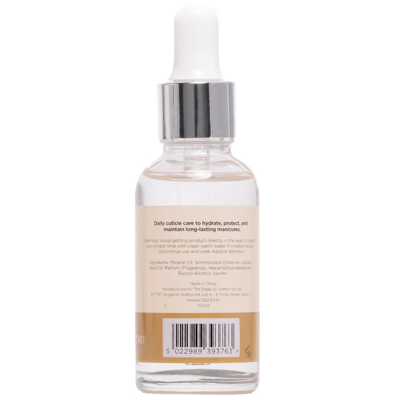 The Edge Coconut & Vanilla Cuticle Oil Dropper Bottle 30ml