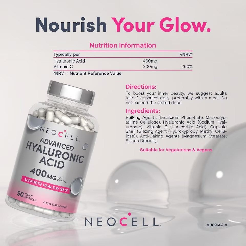NeoCell Advanced Hyaluronic Acid 400mg - 90 Capsules