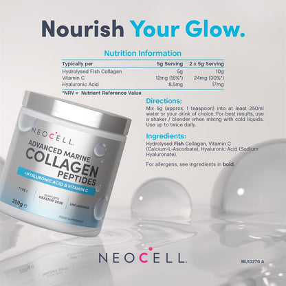NeoCell Advanced Marine Collagen Peptides Powder - 200g