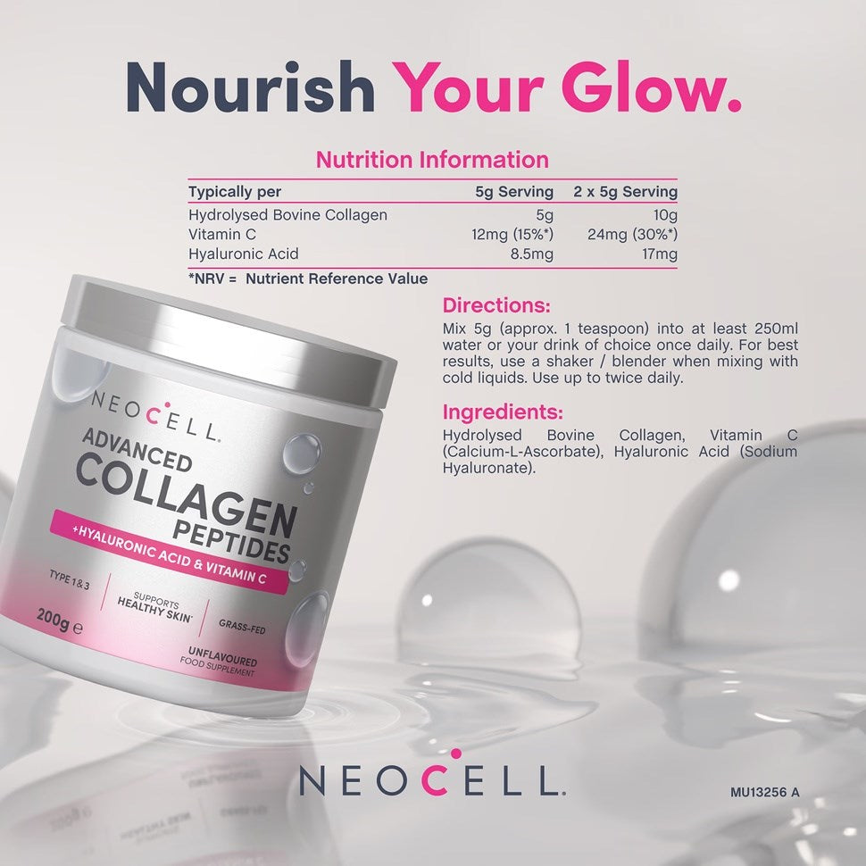 NeoCell Advanced Collagen Peptides Powder - 200g