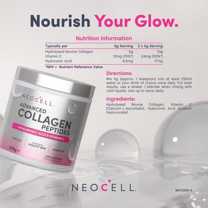 NeoCell Advanced Collagen Peptides Powder - 200g
