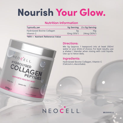 NeoCell Hydrolysed Collagen Peptides Powder - 200g