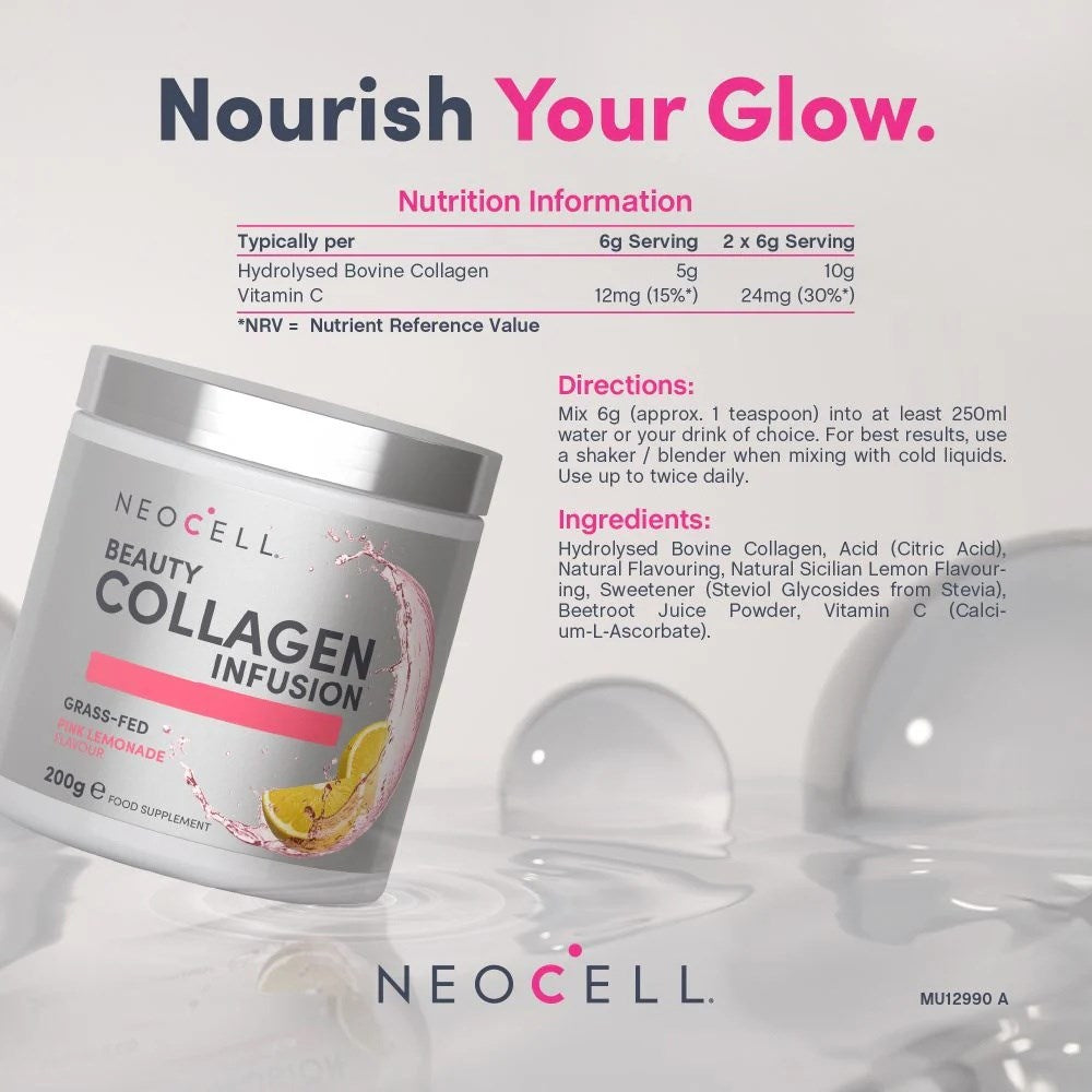 NeoCell Beauty Collagen Infusion Pink Lemonade Powder - 200g