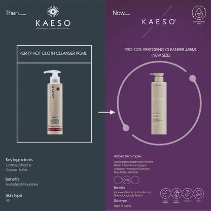 Kaeso Pro-Col Face Care Restoring Cleanser - 485ml
