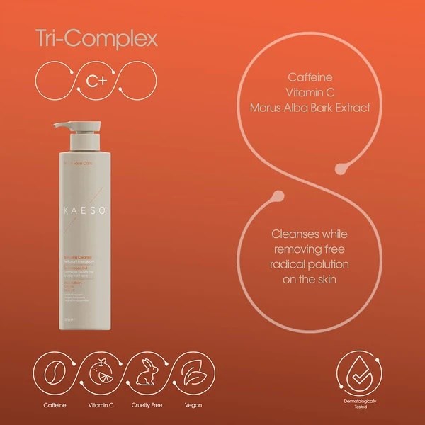 Kaeso Face Care Vitamin C+ Energising Cleanser - 485ml