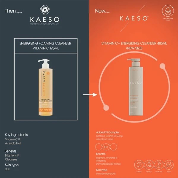 Kaeso Face Care Vitamin C+ Energising Cleanser - 485ml