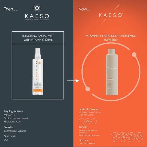 Kaeso Face Care Vitamin C+ Energising Toner - 495ml