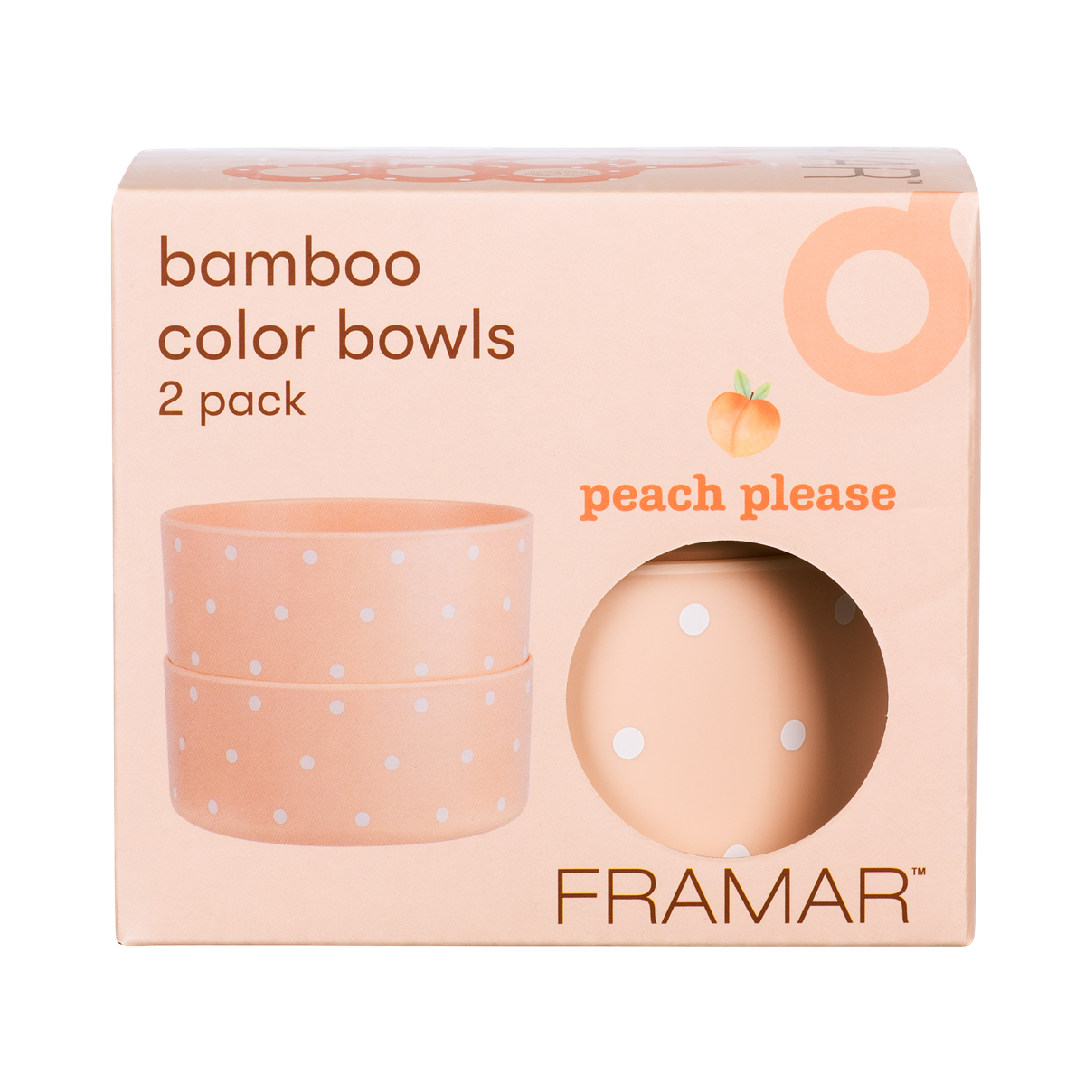 Framar Peach Please Bamboo Tint Bowls - 2 Pack