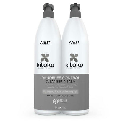 Affinage Kitoko Dandruff Control Cleanser Shampoo & Conditioner Duo - 1 Litre