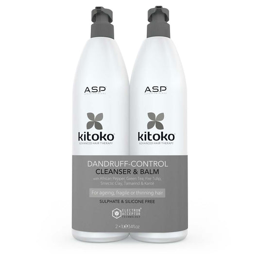 Affinage Kitoko Dandruff Control Cleanser Shampoo & Conditioner Duo - 1 Litre