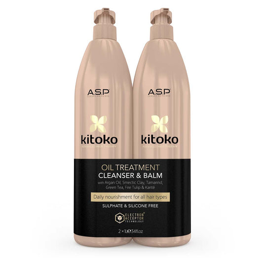 Affinage Kitoko Oil Treatment Shampoo & Conditioner Duo - 1 Litre