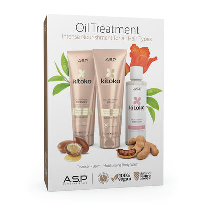 Affinage Oil Treatment Cleanser, Balm & Body Wash Gift Set