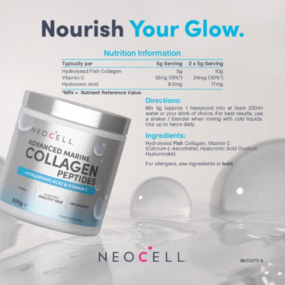 NeoCell Advanced Marine Collagen Peptides Powder 200g