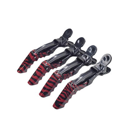 Hair Theory Zebra Croc Clips Red (4)