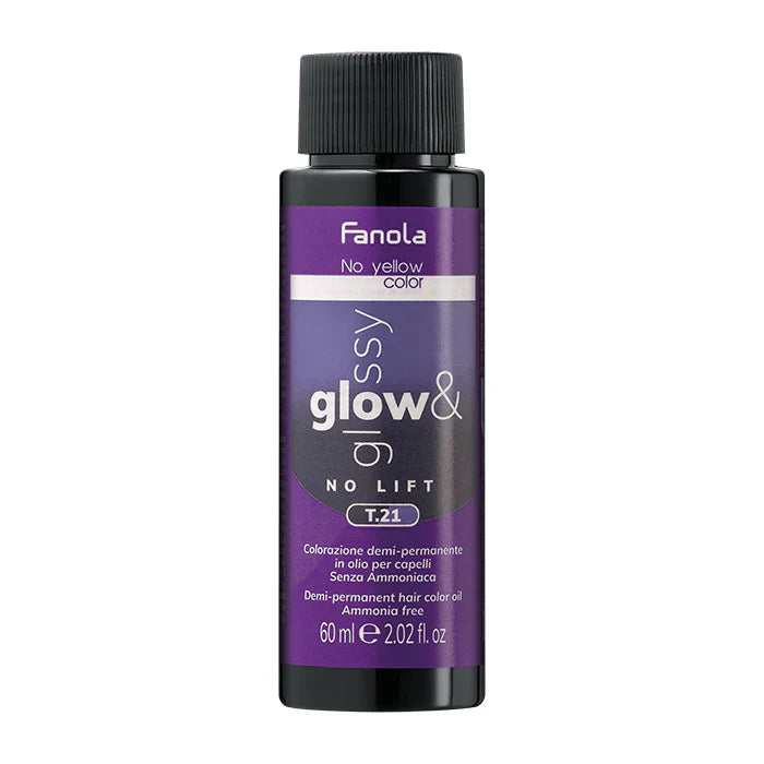 Fanola Glow and Glossy Ammonia-Free Semi-Permanent Toner -T.21 - 60ml