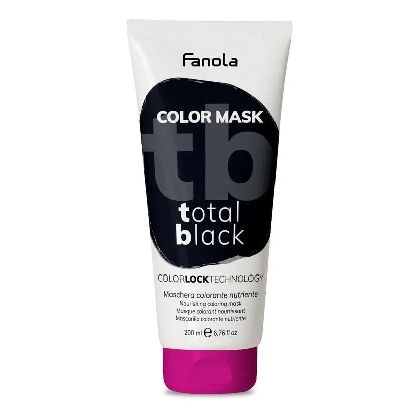 Fanola Temporary Colour Hair Mask - Total Black - 200ml