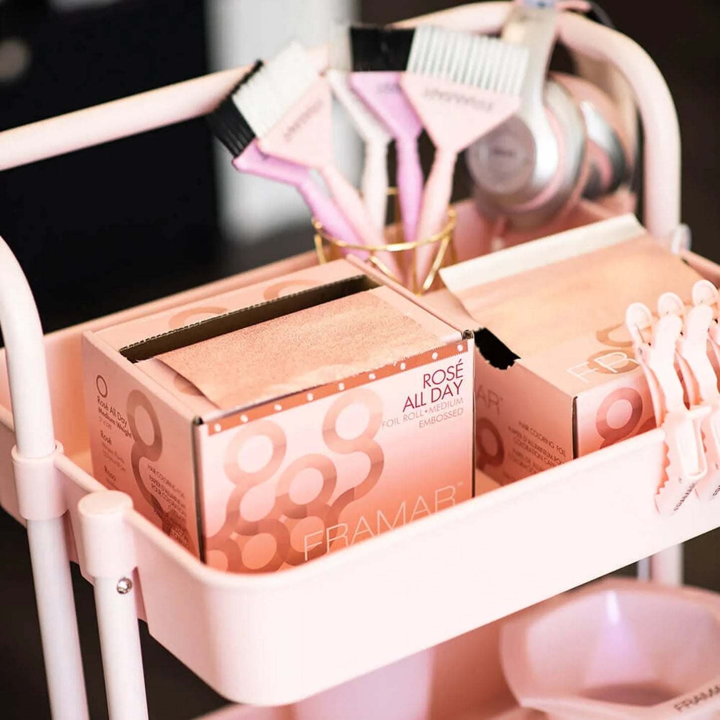 Framar Rosé All Day Medium Embossed Hair Foil Roll 320ft
