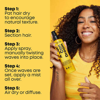 Matrix Total Results A Curl Can Dream Scrunch N' Go Defining Spray 250ml How To Use