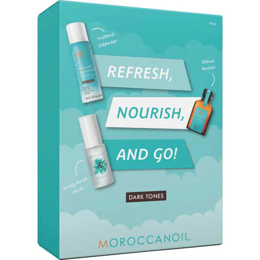Moroccanoil Refresh, Nourish, and Go Set, Dark Tones
