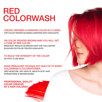 Celeb Luxury Viral Shampoo Colorwash Vegan Shampoo -  Extreme Red - 244ml
