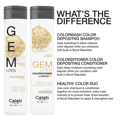 Celeb Luxury Gem Lites Colorditioner Conditioner  - Lites Sunstone - 244ml