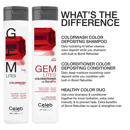 Celeb Luxury Gem Lites Colorditioner Conditioner  - Lites Ruby - 244ml
