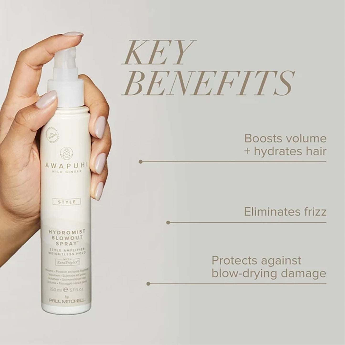 Paul Mitchell Awapuhi Wild Ginger Hydromist Blow-Out Spray 150ml