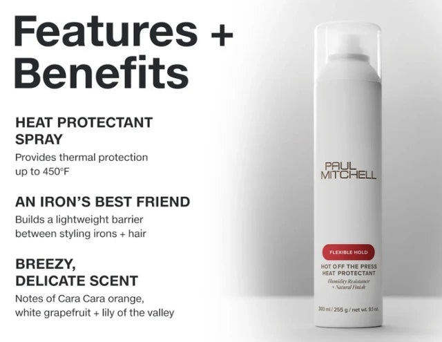 Paul Mitchell Hot Off The Press Heat Protectant 300ml