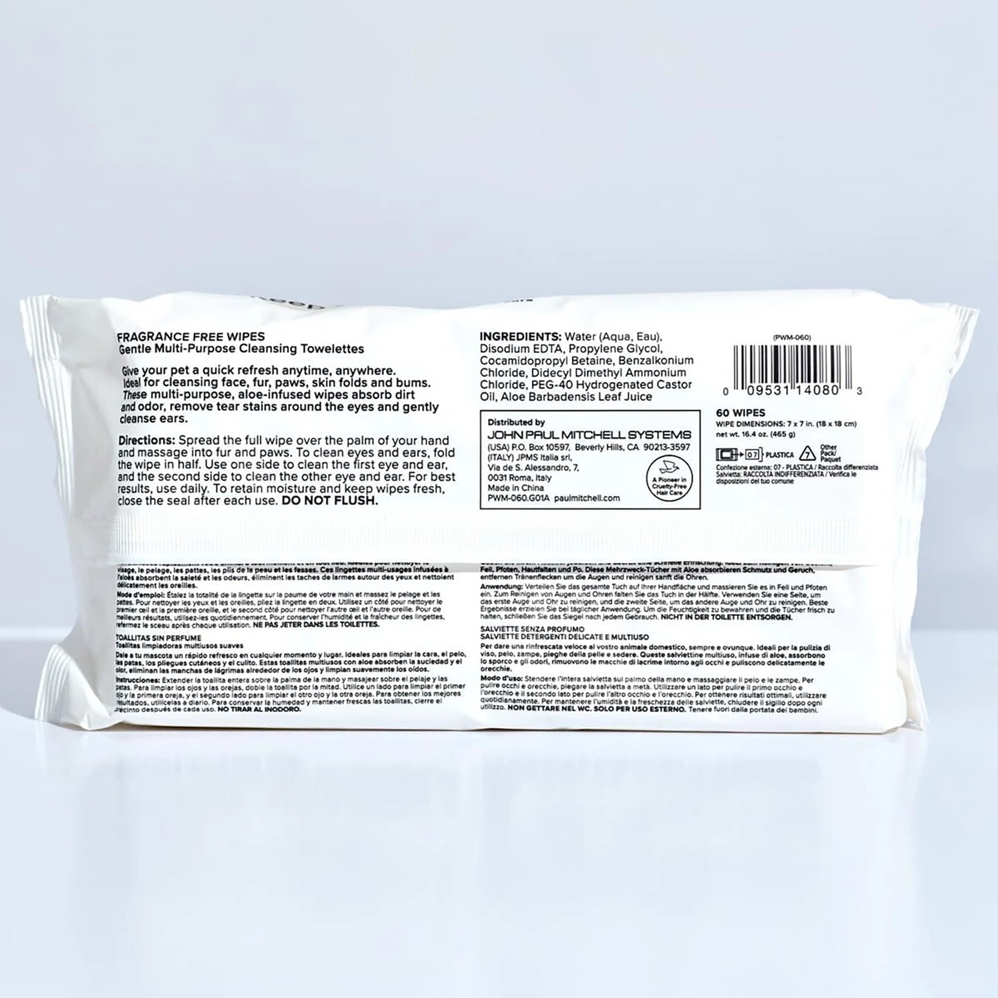 Paul Mitchell Pet Fragrance Free Wipes (MJ25)