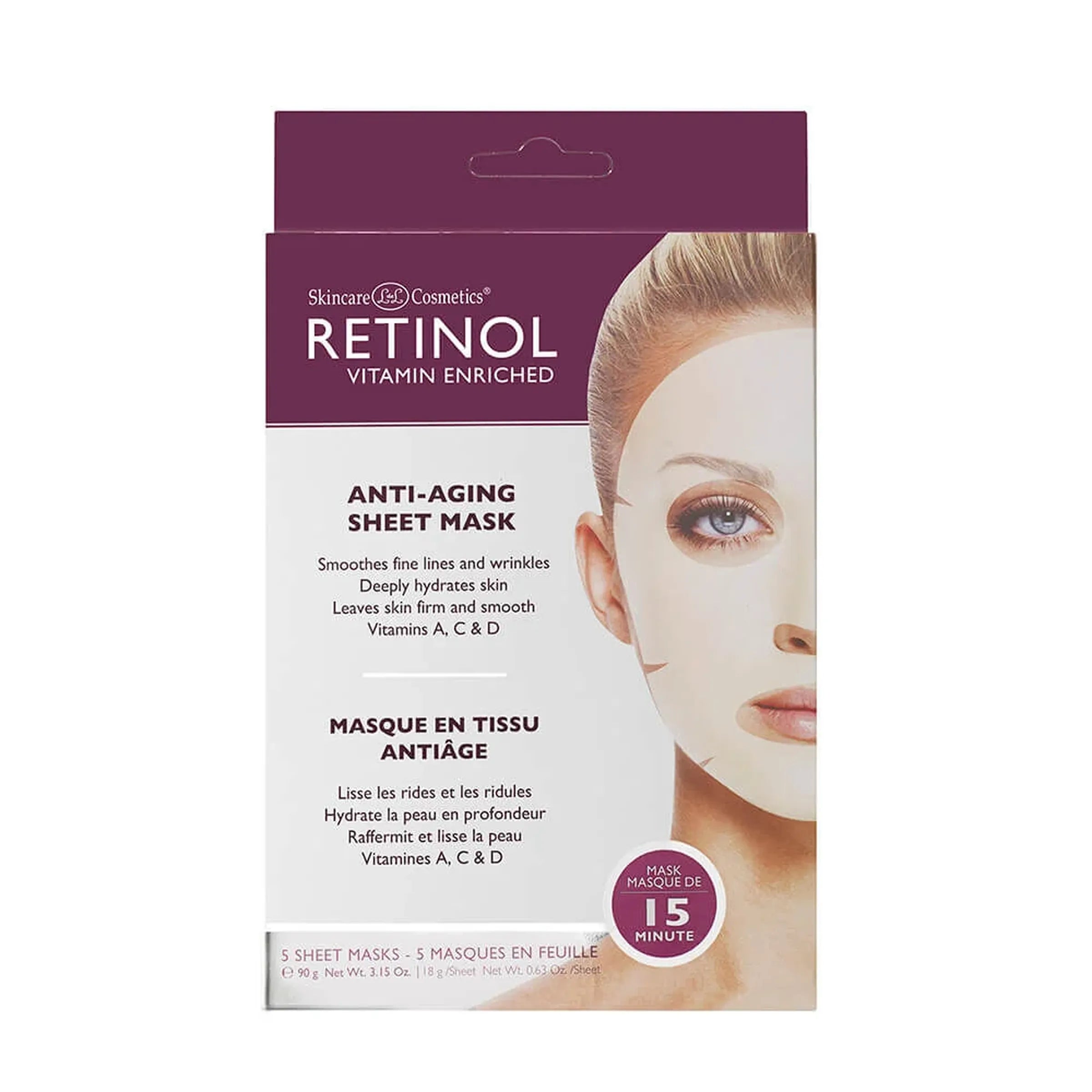 Retinol Anti-Ageing Mask 5 Pack 90g