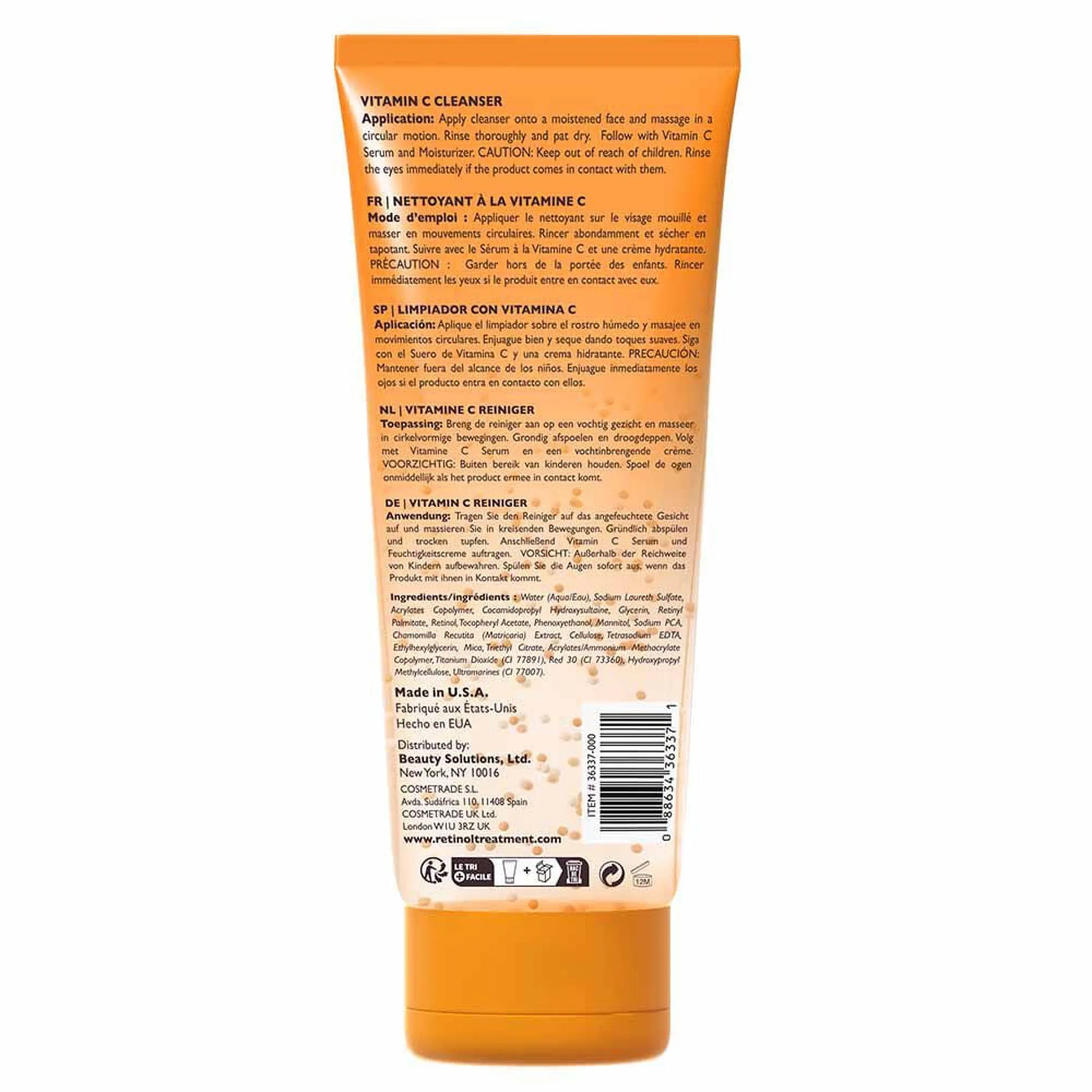 Retinol +Vitamin C Daily Cleanser 120ml