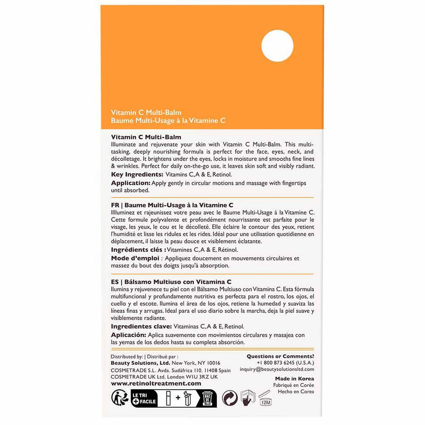 Retinol +Vitamin C Multi Balm 11.5g