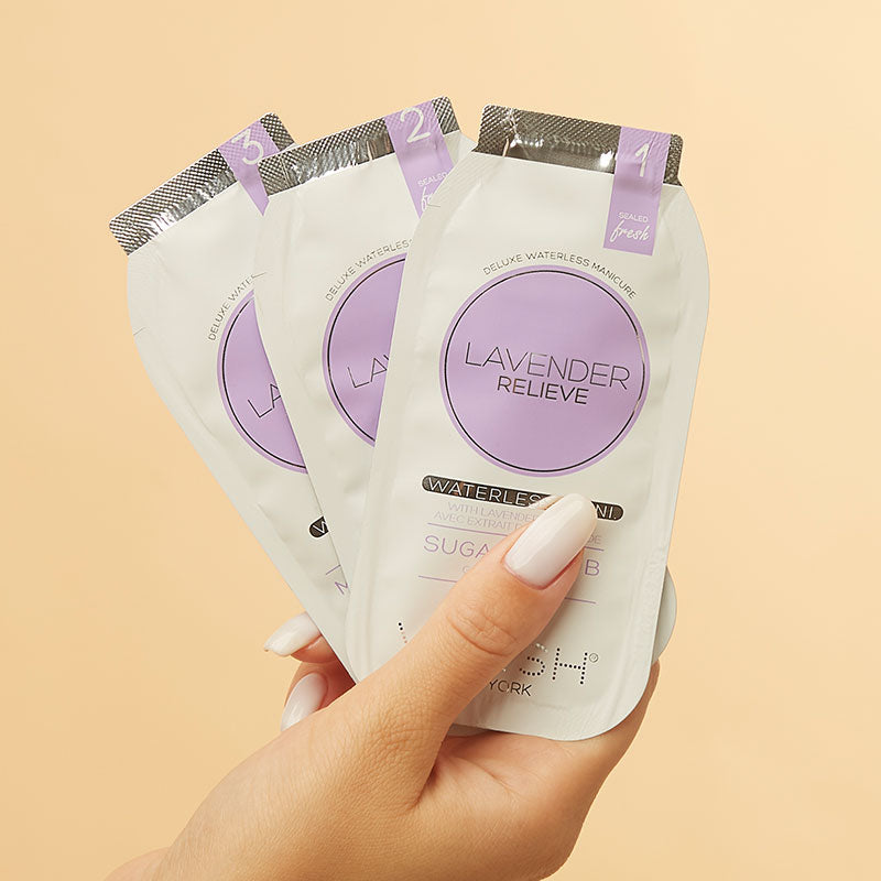 Voesh Mani In A Box Waterless 3 Step Lavender